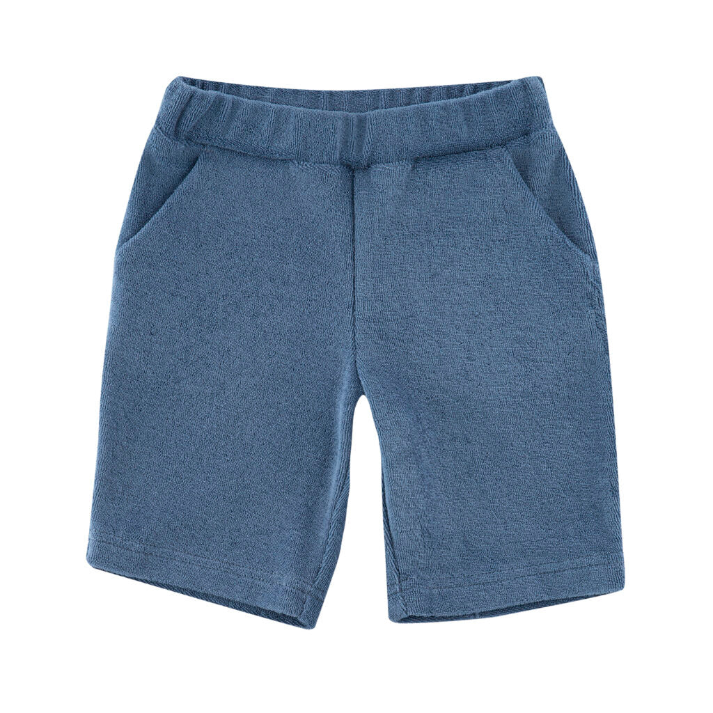 Wooly organic terry short blue