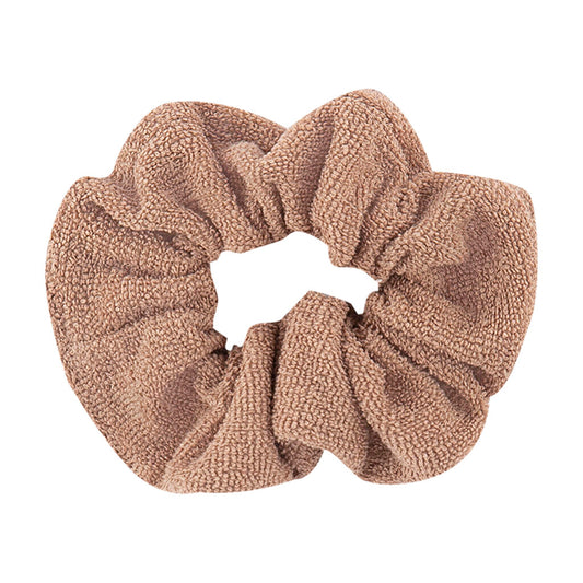 Wooly organic scrunchie terry brown