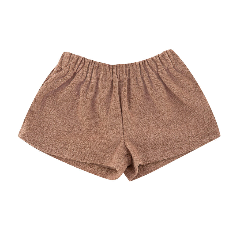 Wooly organic terry short baby brown