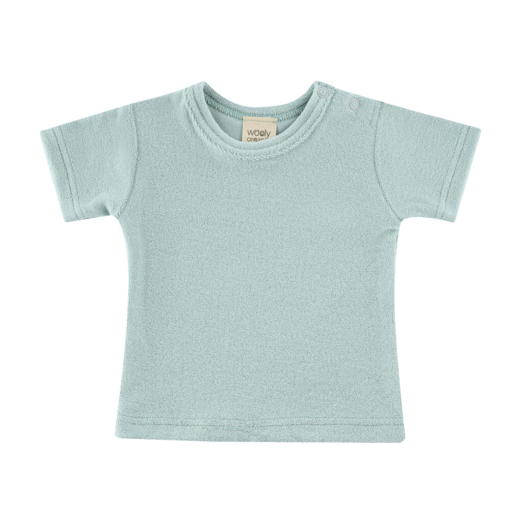 Wooly organic terry T-shirt blauw