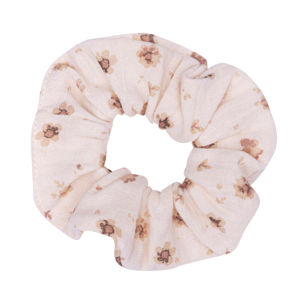 Wooly organic scrunchie ecru bloem