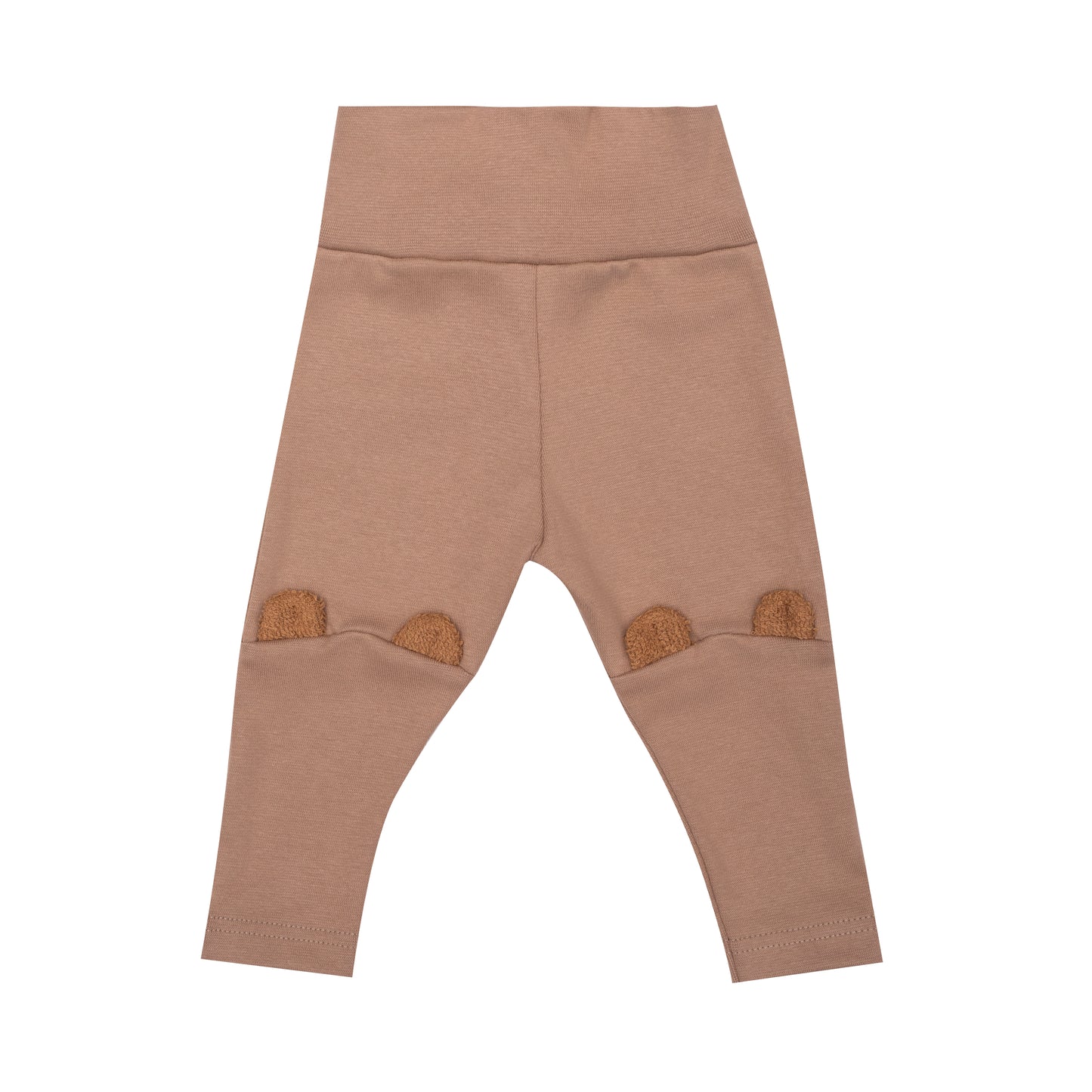 Wooly organic legging with teddy ears beige