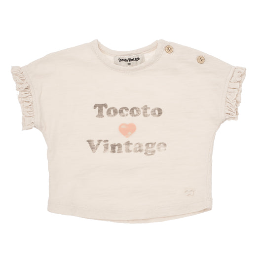 Tocoto vintage BABY T-SHIRT WITH RUFFLES