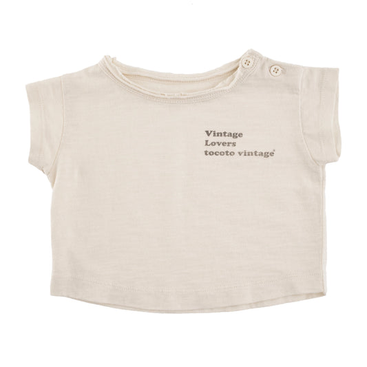Tocoto vintage BABY VINTAGE LOVERS T-SHIRT OFF WHITE