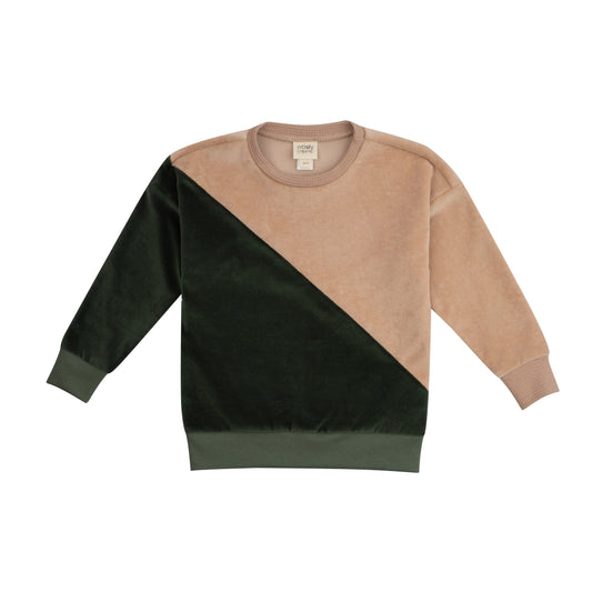 Wooly organic velours sweater green