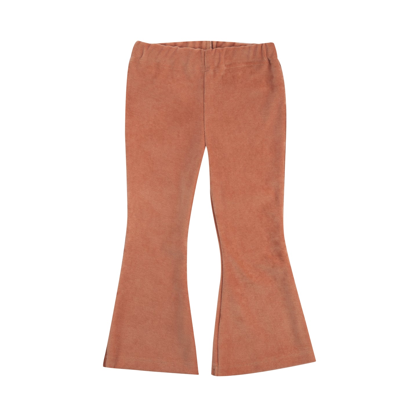 Wooly organic velours flared broek