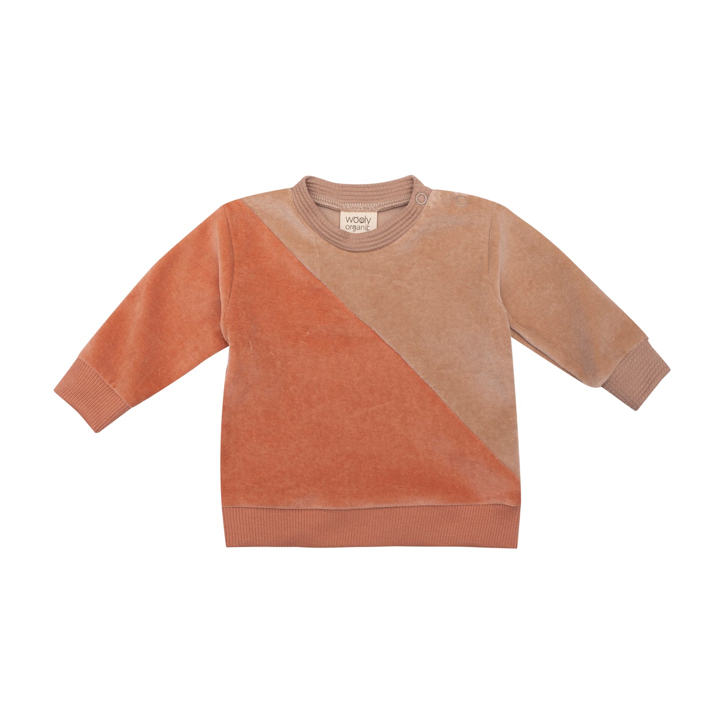 Wooly organic velours sweater orange