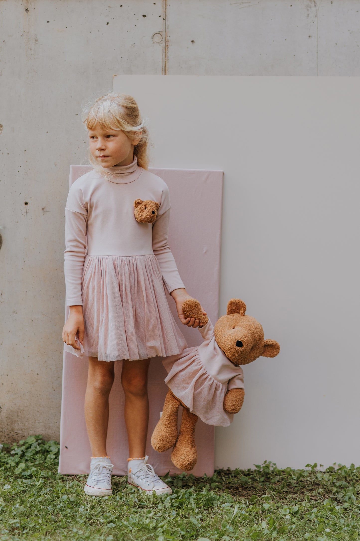 Wooly organic tutu jurk met beer