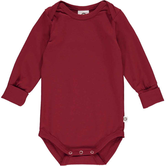 body rood Müsli 100% organisch katoen fairtrade gemaakt babykleding duurzame kinderkleding sustainable kids clothing