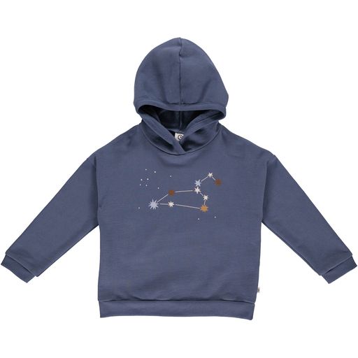 hoodie sweater trui sterrenbeeld zodiac sterrenprint Müsli 100% organisch katoen fairtrade gemaakt babykleding duurzame kinderkleding sustainable kids clothing